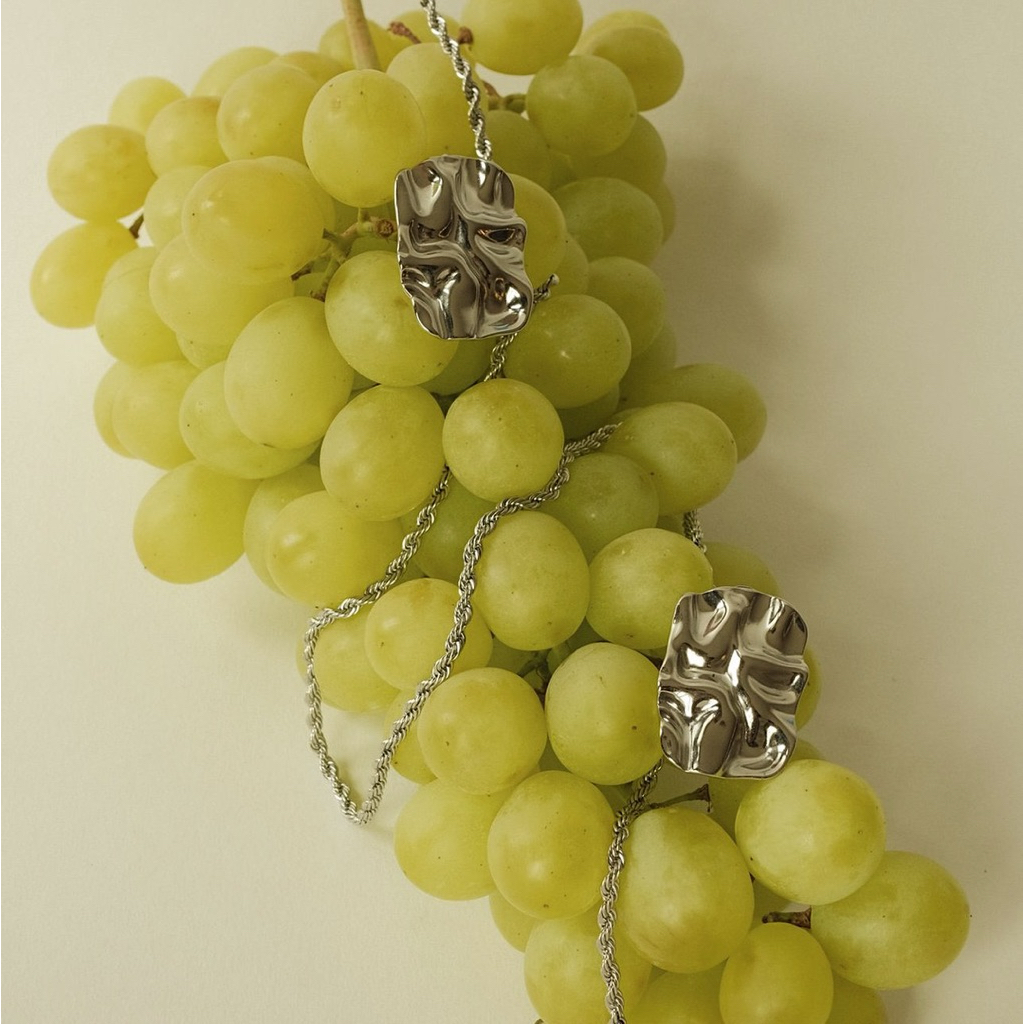 Louisë // Limited Edition Silver Foil Statement Earrings - Stainless Steel (Anti Karat)