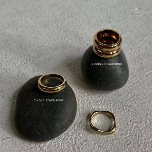 Image of Louisë // Single Stack Ring - 18k Gold Plated Stainless Steel (Anti Karat)