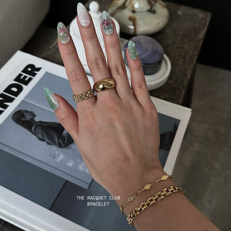 Louisë // The Racquet Club Bracelet - 18k Gold Plated Stainless Steel (Anti Karat)