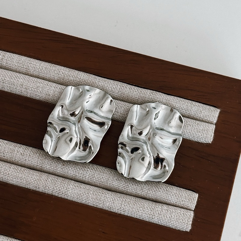Louisë // Limited Edition Silver Foil Statement Earrings - Stainless Steel (Anti Karat)