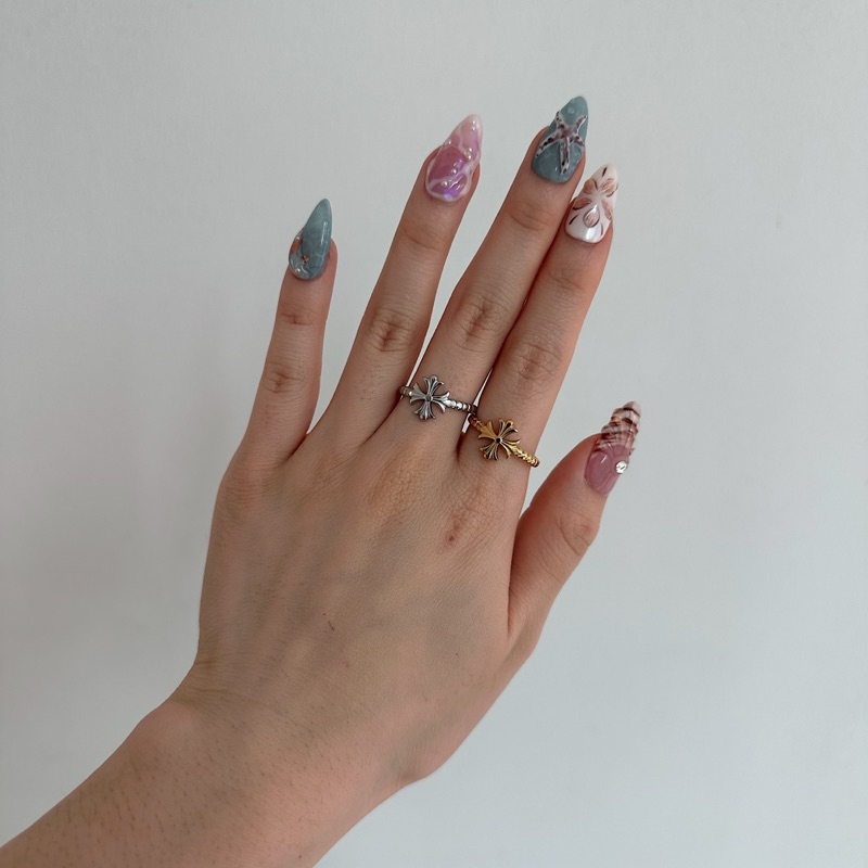 Louisë // Chroma Dainty Ring - 18k Gold Plated Stainless Steel (Anti Karat)