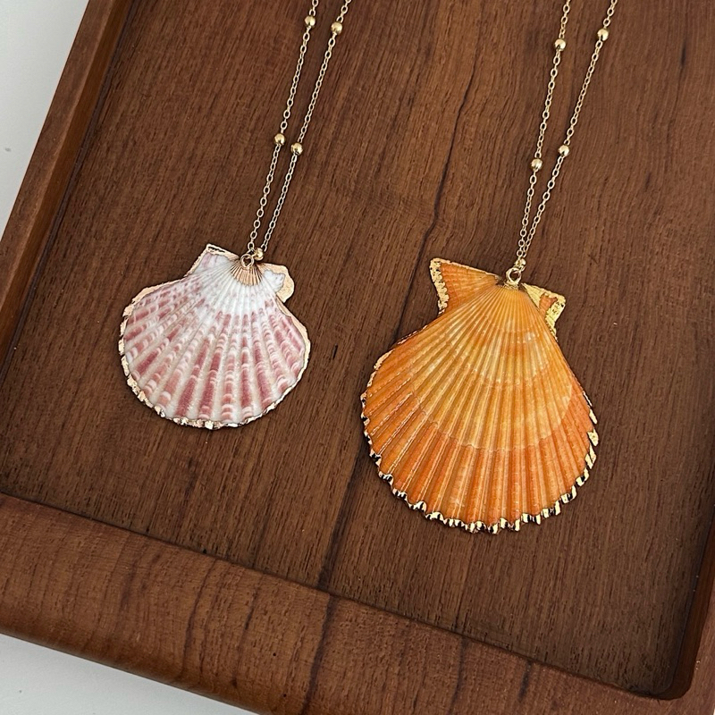 Louisë // Gelato by the Sea Seashell Necklace - 18k Gold Plated Stainless Steel w/ Real Seashells