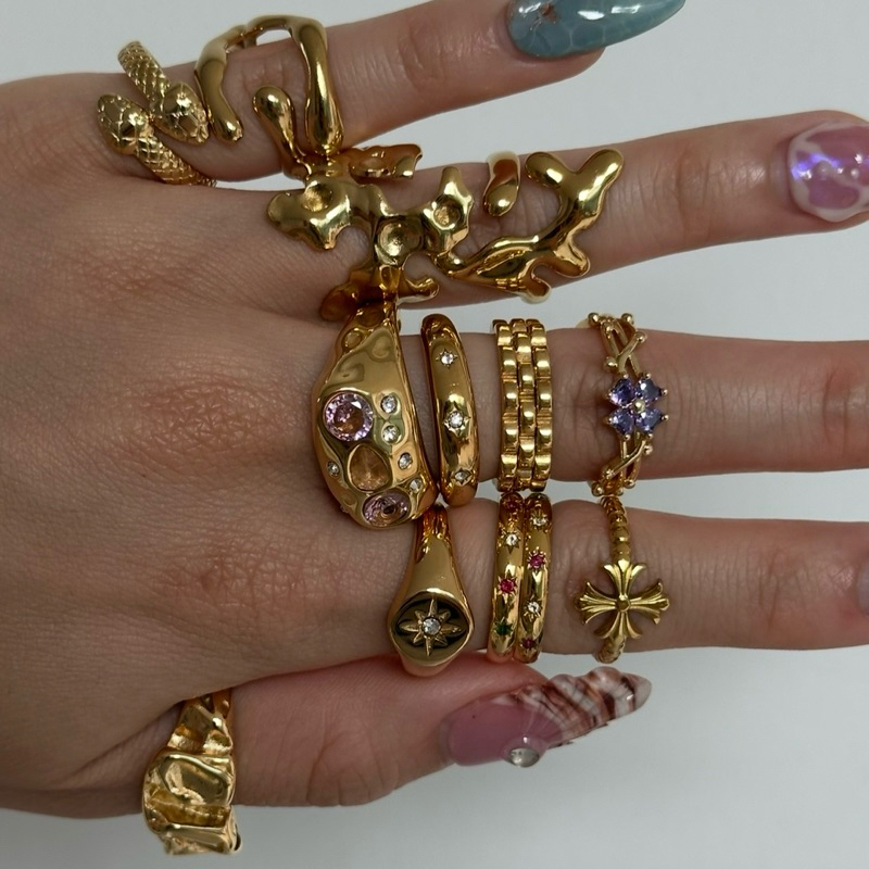 Louisë // Soho Ring - 18k Gold Plated Stainless Steel (Anti Karat)