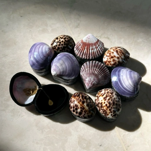 Image of Louisë // Handmade Seashell Jewelry Box - Made from Real Seashells