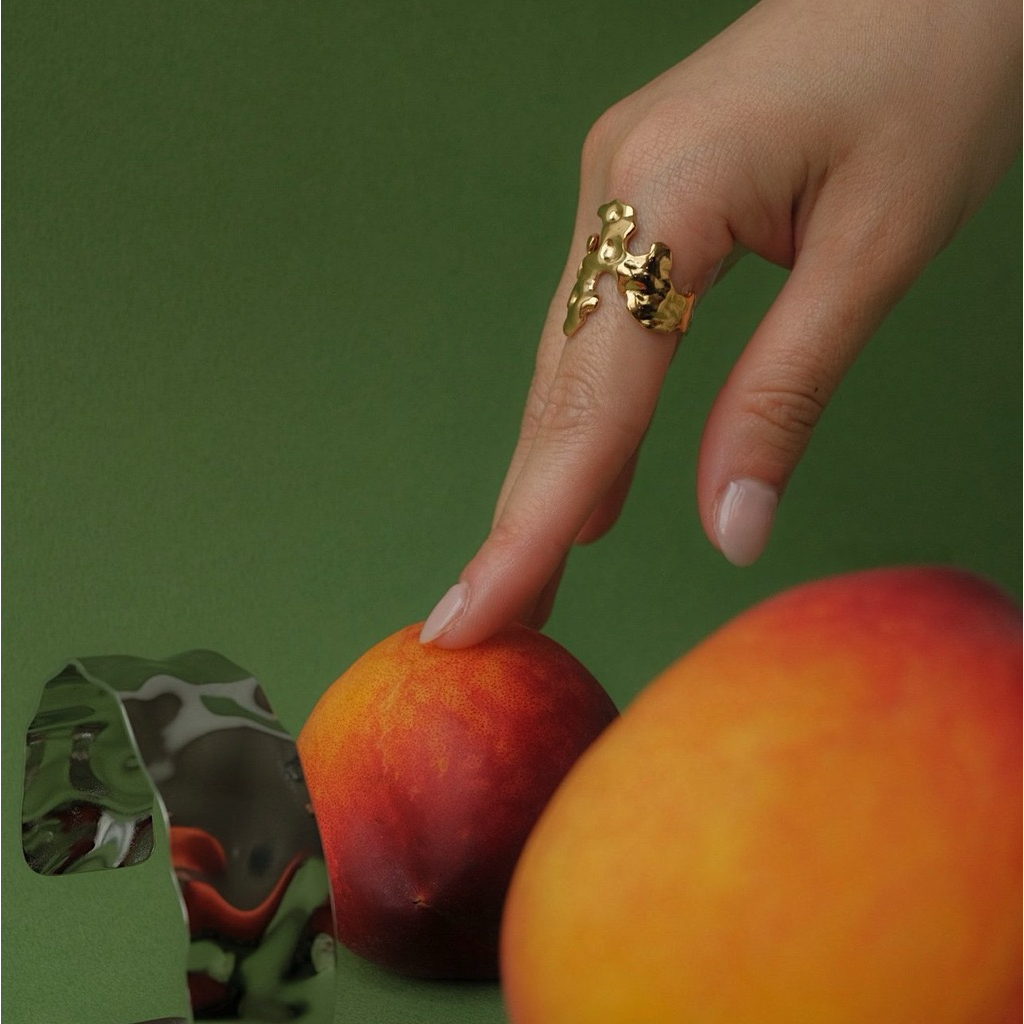 Louisë // Limited Edition - En Sui Adjustable Ring - 18k Gold Plated Stainless Steel (Anti Karat)