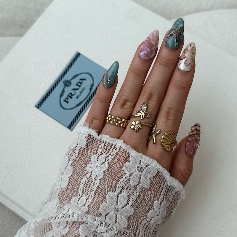 Louisë // Morning Dew Adjustable Statement Ring - 18k Gold Plated Statement Ring (Anti Karat)