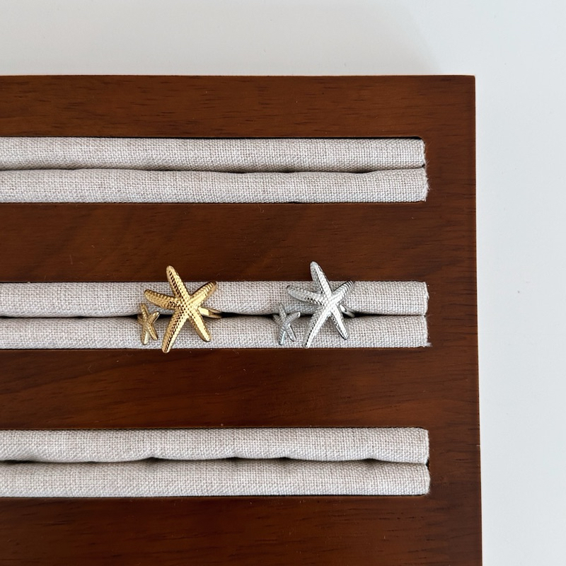 Louisë // Starfish Duo Ring - 18k Gold Plated Stainless Steel (Anti Karat)