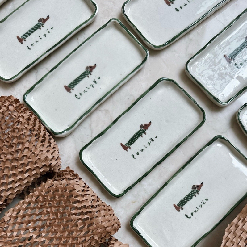 Louisë // Limited Edition Handmade Dachshund Trinket Dish Jewelry Tray