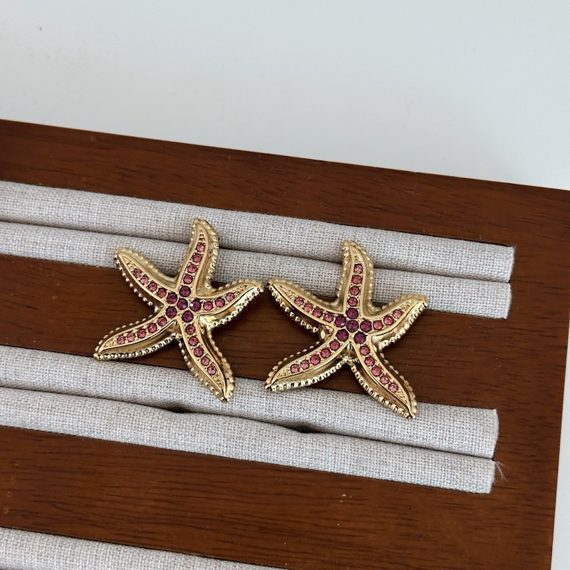 Louisë // Limited Edition Ibiza Starfish Statement Earrings - 18k Gold Plated Stainless Steel w/ Cubic Zirconia (Anti Karat)