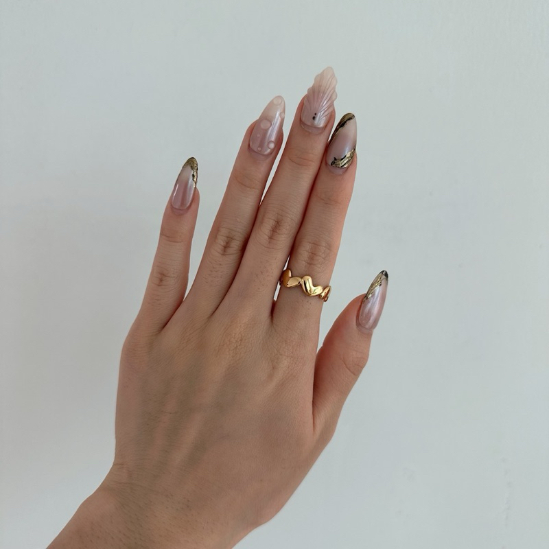 Louisë // Lafayette Heart Ring - 18k Gold Plated Stainless Steel (Anti Karat)