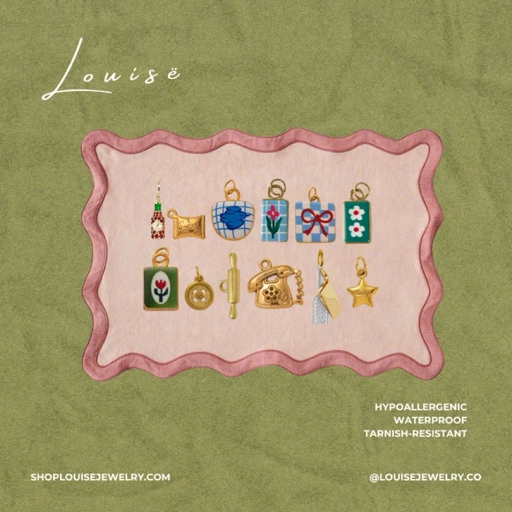 Image of Louise // The Copenhagen Charms Edit - 18k Gold Plated Stainless Steel w/ Cubic Zirconia (Anti Karat)o