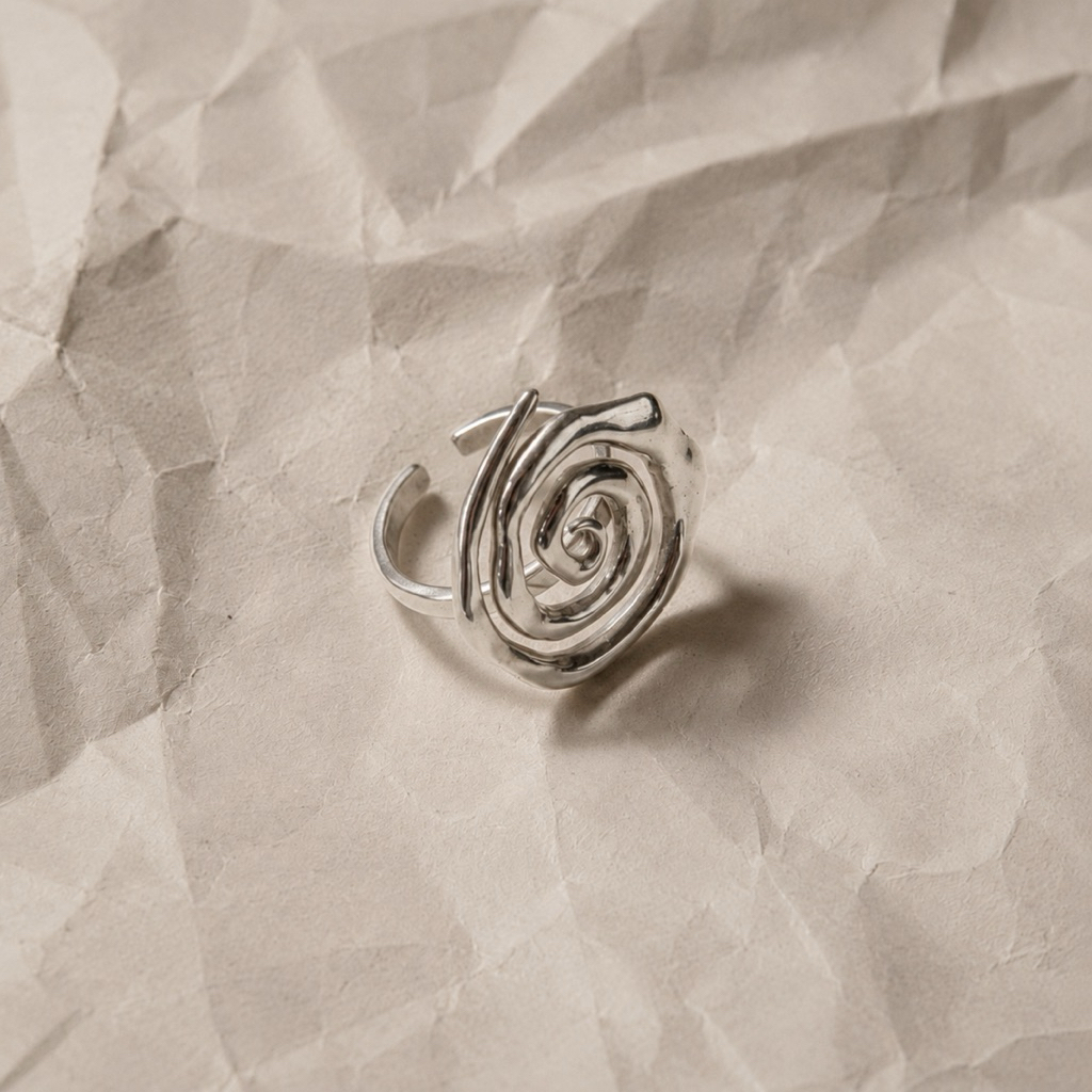 Louisë // Spiral Statement Ring - 18k Gold Plated Stainless Steel (Anti Karat)