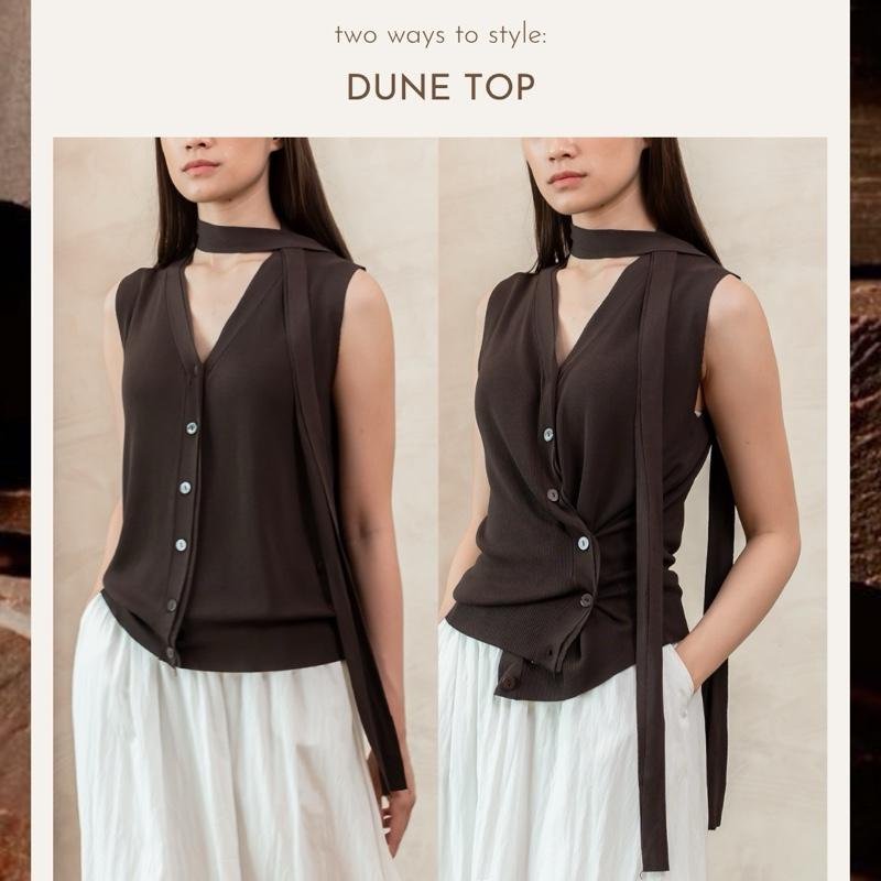 Cedar - Dune Knit Scarf Top