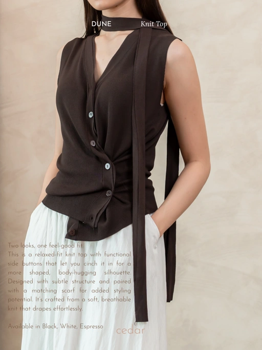 Image of Dune Knit Scarf Top