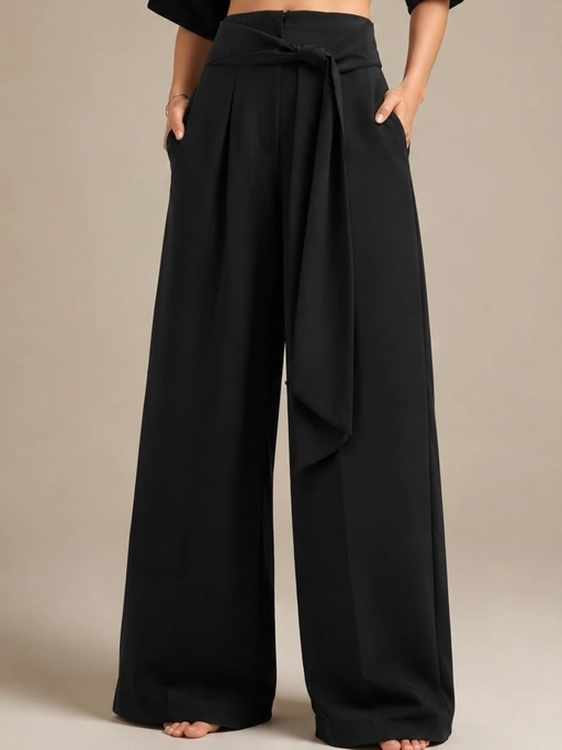 Image of Cedar - Louise Tied Satin Pants