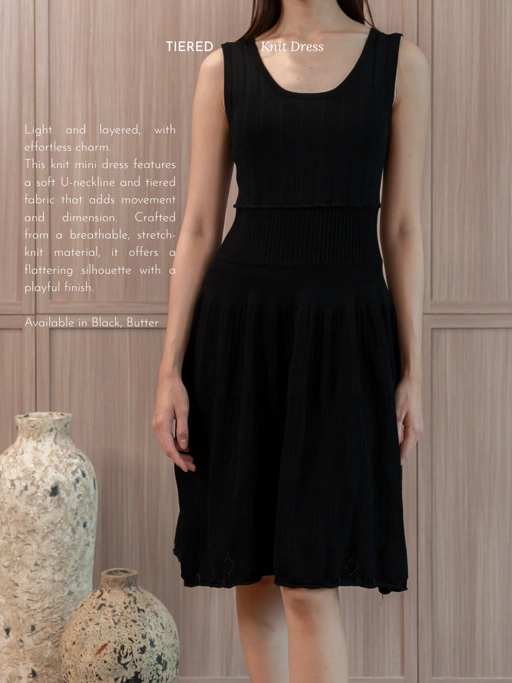 Image of Tiered Knit Dress