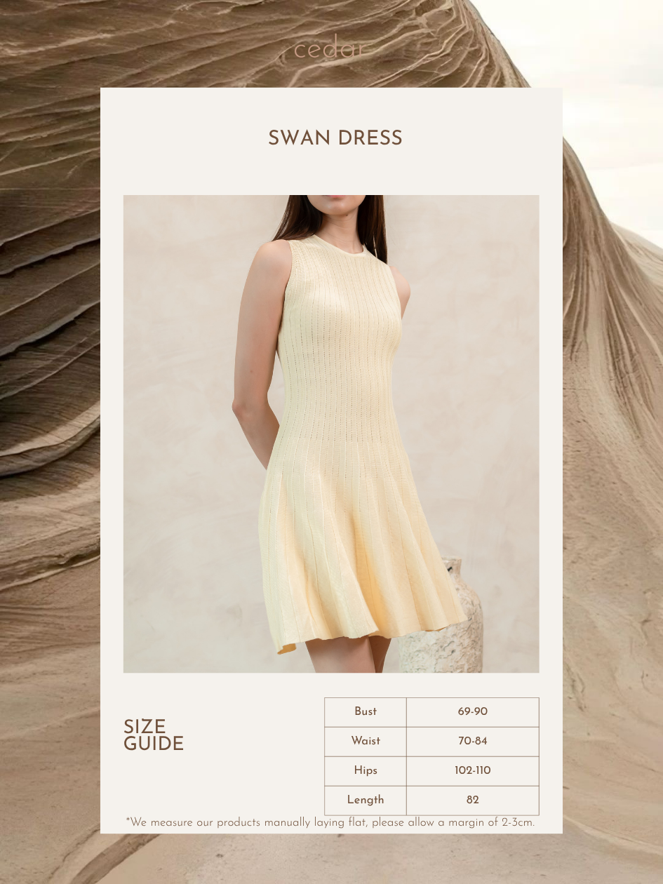 Swan Knit Mini Dress