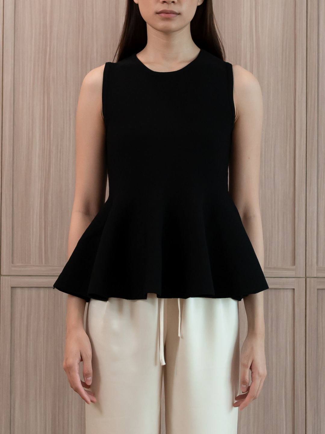 Flounce Peplum Knit Top