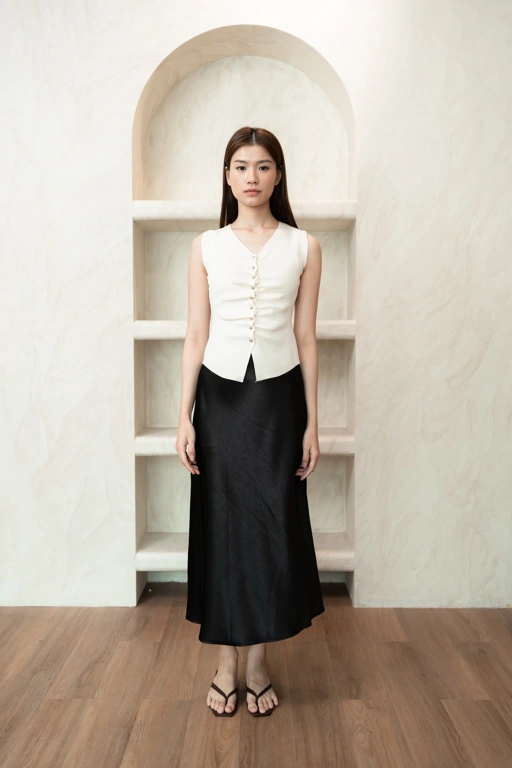Image of Mermaid Satin Silk Skirt