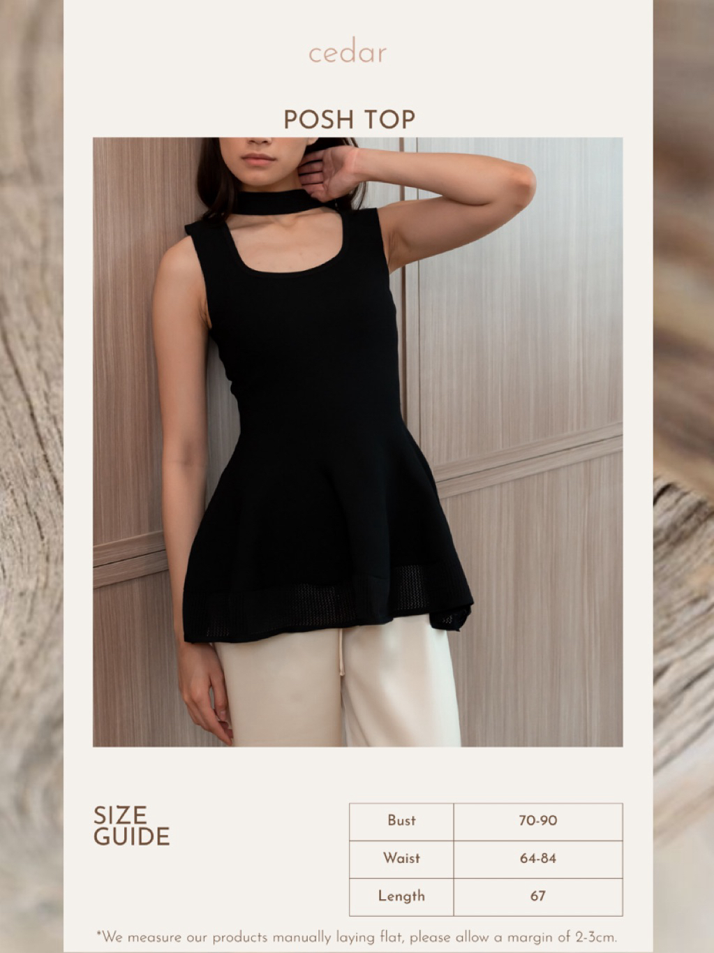 Cedar - Posh Peplum Knit Top