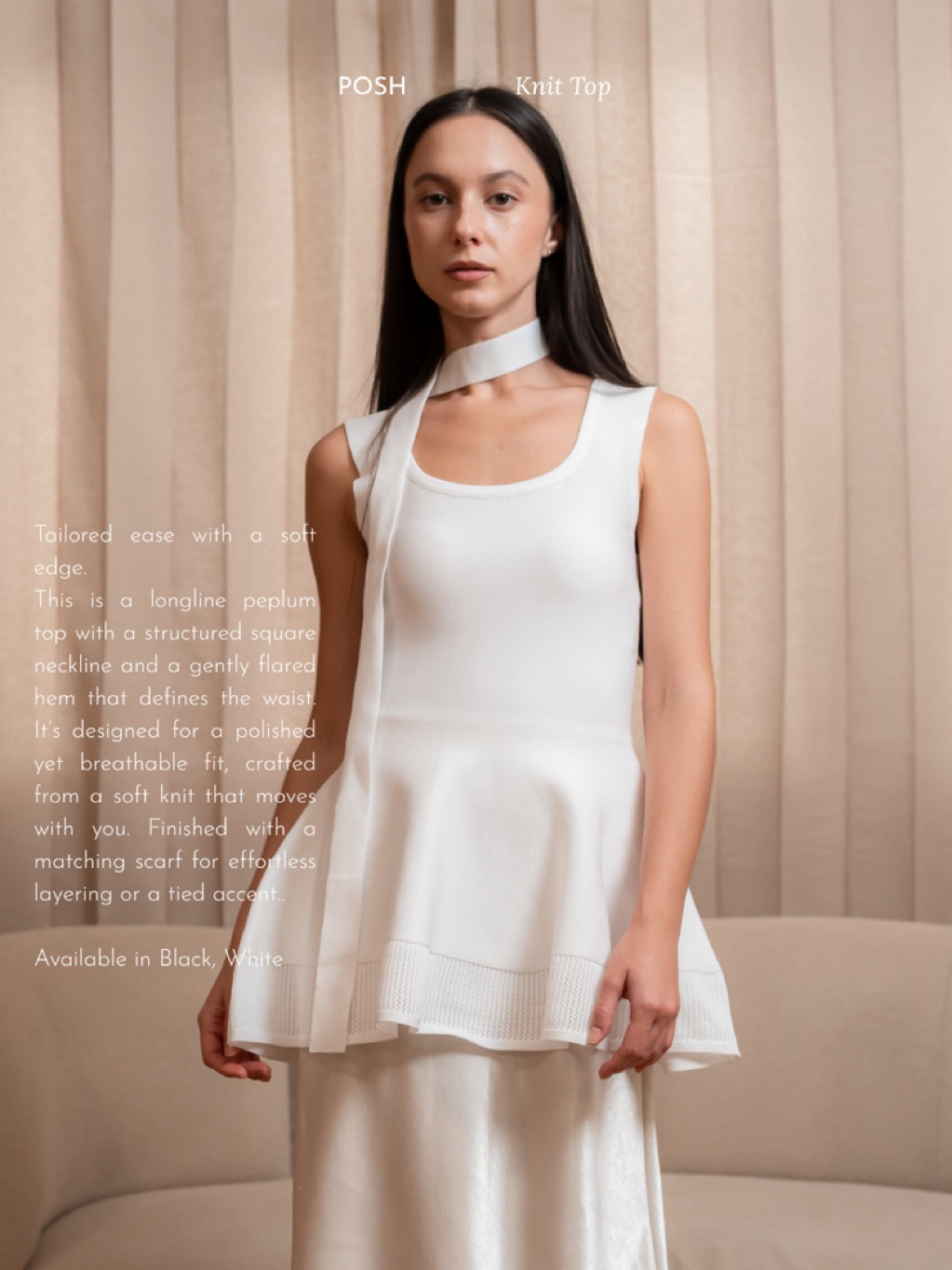 Cedar - Posh Peplum Knit Top