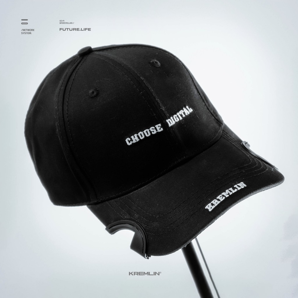 KREMLIN Topi Baseball Cap Curve Cut - Black Hat - RAZOR