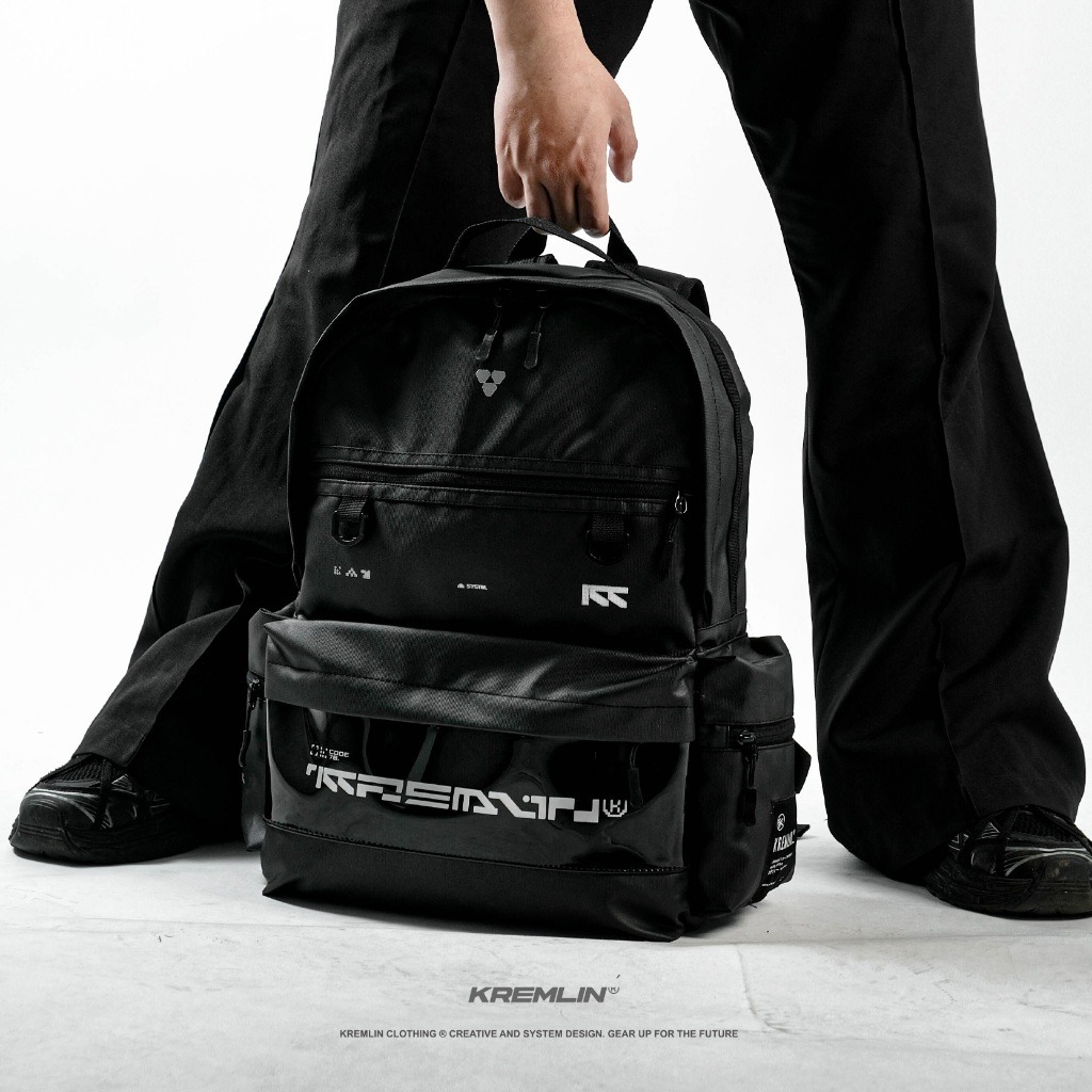 KREMLIN Tas Ransel Backpack Techwear Black - CUBIC