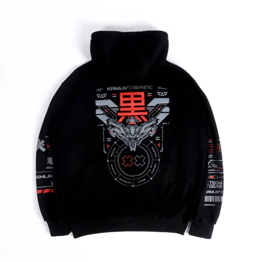 Image of KREMLIN Cybernetic Pullover Hoodie - Crimson