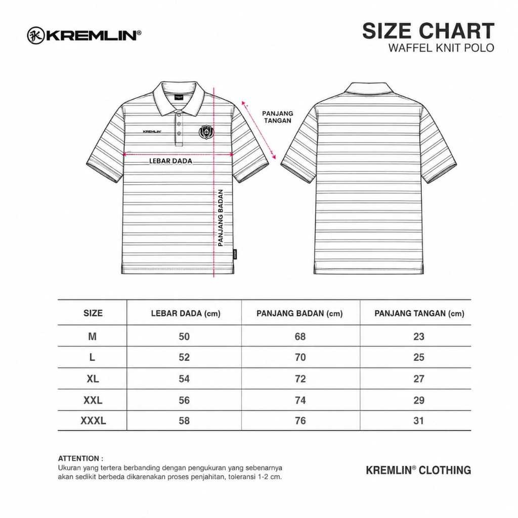 KREMLIN Waffle Polo Pinstripe shirt Black - Koto Clan