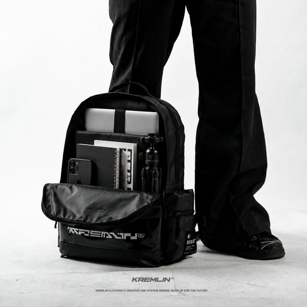 KREMLIN Tas Ransel Backpack Techwear Black - CUBIC