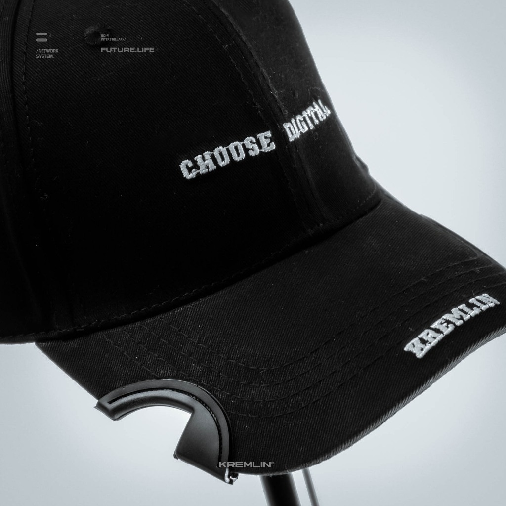 KREMLIN Topi Baseball Cap Curve Cut - Black Hat - RAZOR
