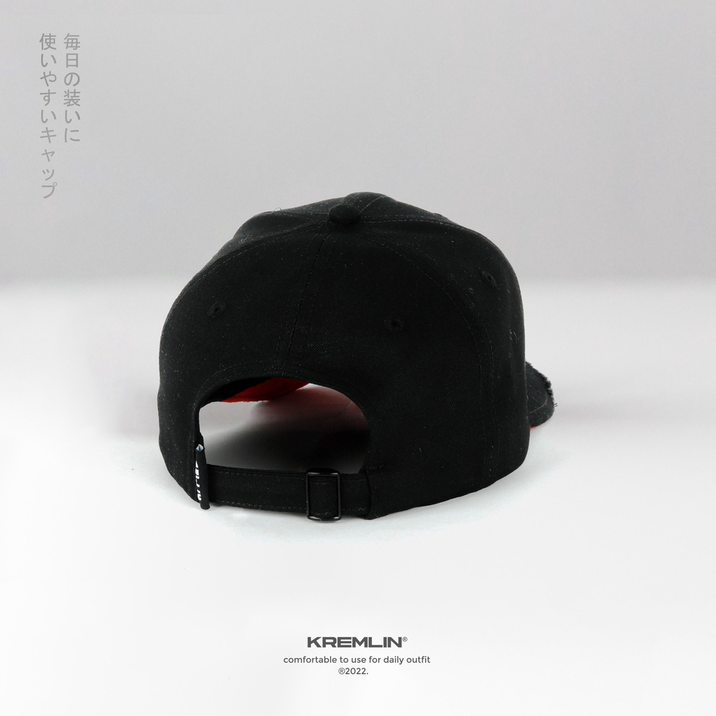 Kremlin Topi Ripped Polo Cap Black - Akuma