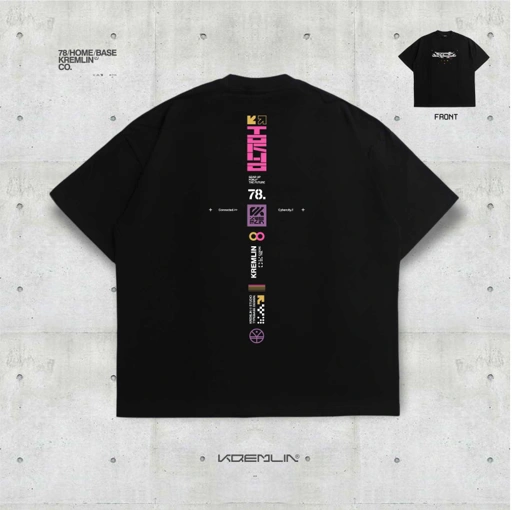 KREMLIN T-Shirt Oversized Relaxed Fit Black - Akiba