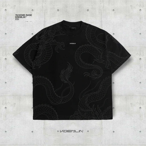 KREMLIN T-Shirt Oversized Relaxed Fit Black - Amon