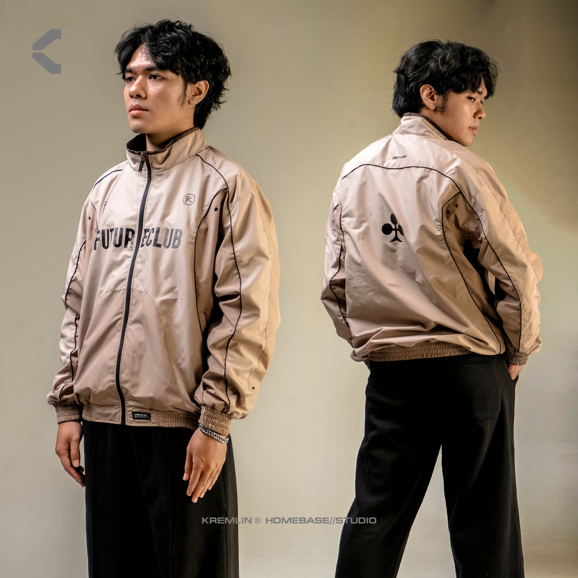 Kremlin Tracktop Suit Jacket Future - Cream - ATLAS