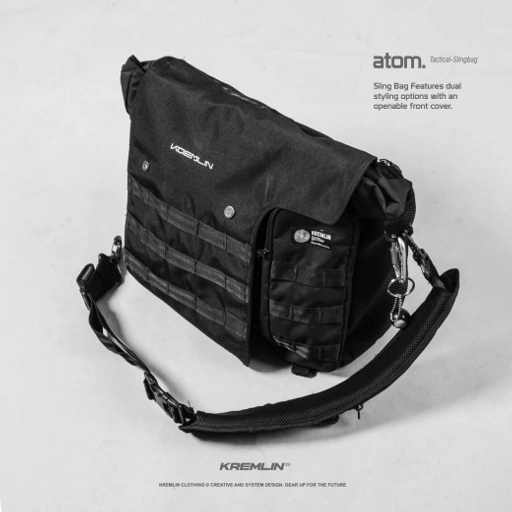 Image of KREMLIN Tactical Slingbag Tas Selempang Black - ATOM