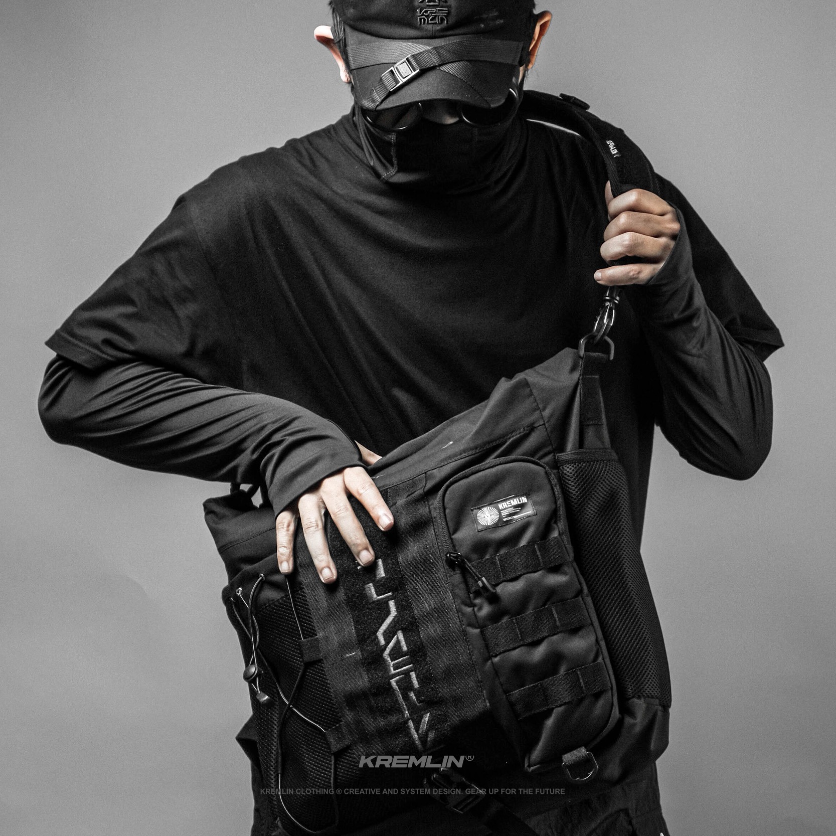 KREMLIN Tactical Slingbag Tas Selempang Black - ATOM