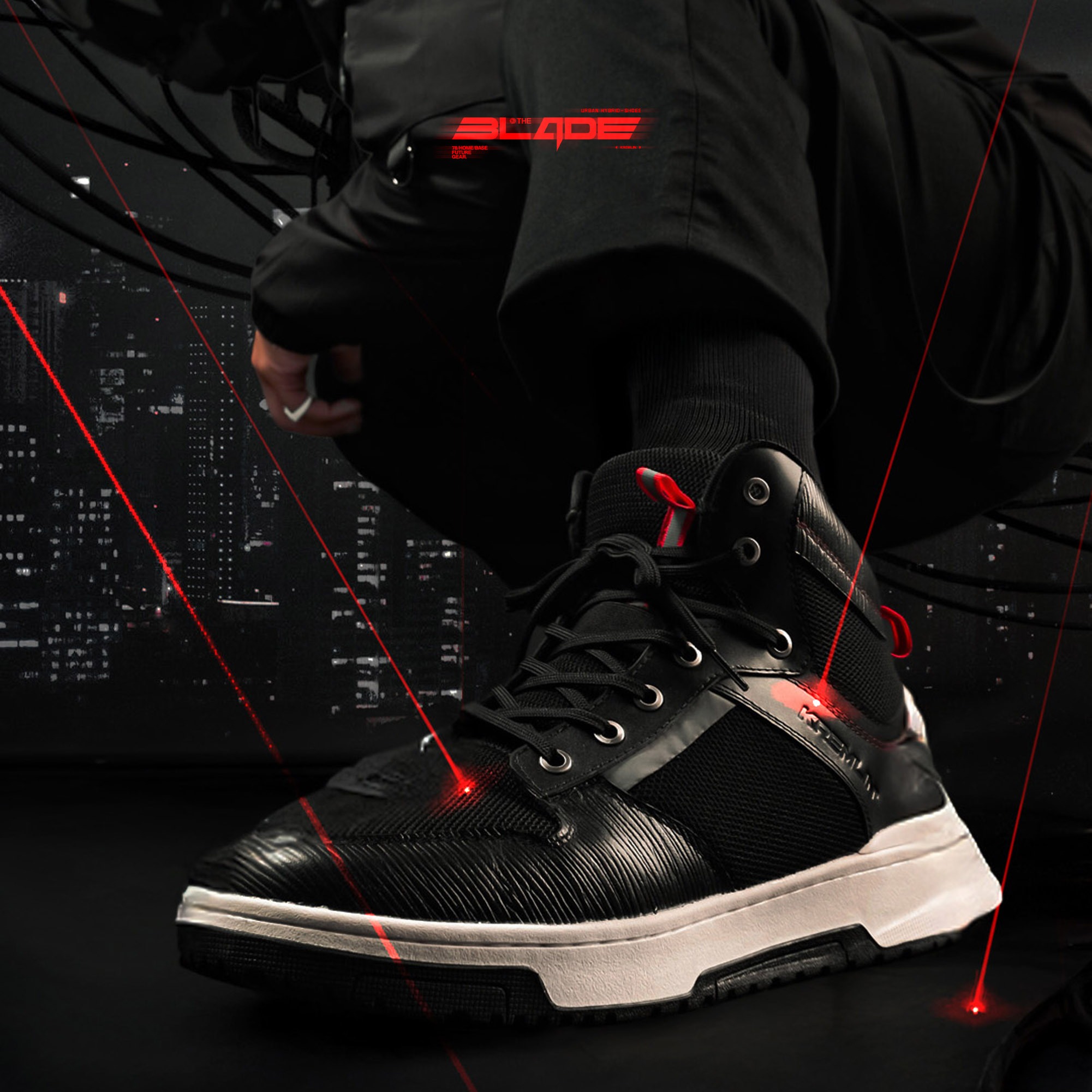 Kremlin Sepatu Sneakers Hybrid High Cut Black - BLADE