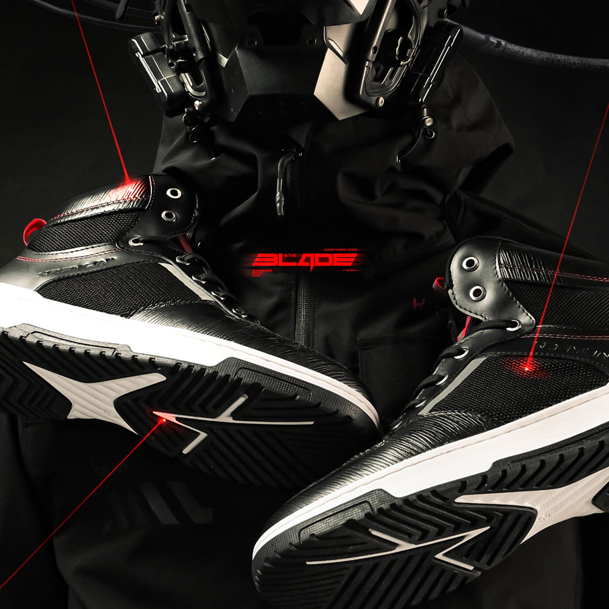 Kremlin Sepatu Sneakers Hybrid High Cut Black - BLADE