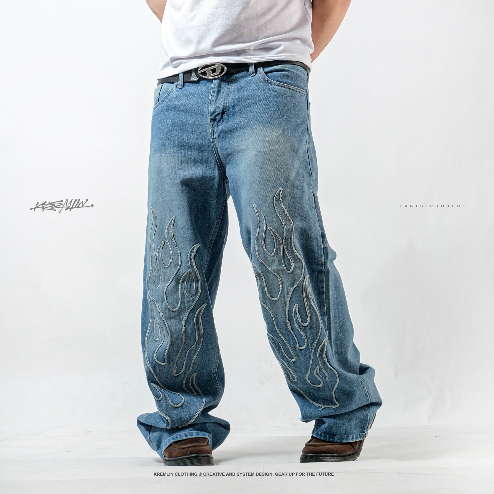 KREMLIN Celana Loose Jeans Denim Wash Sky Blue - BLAME
