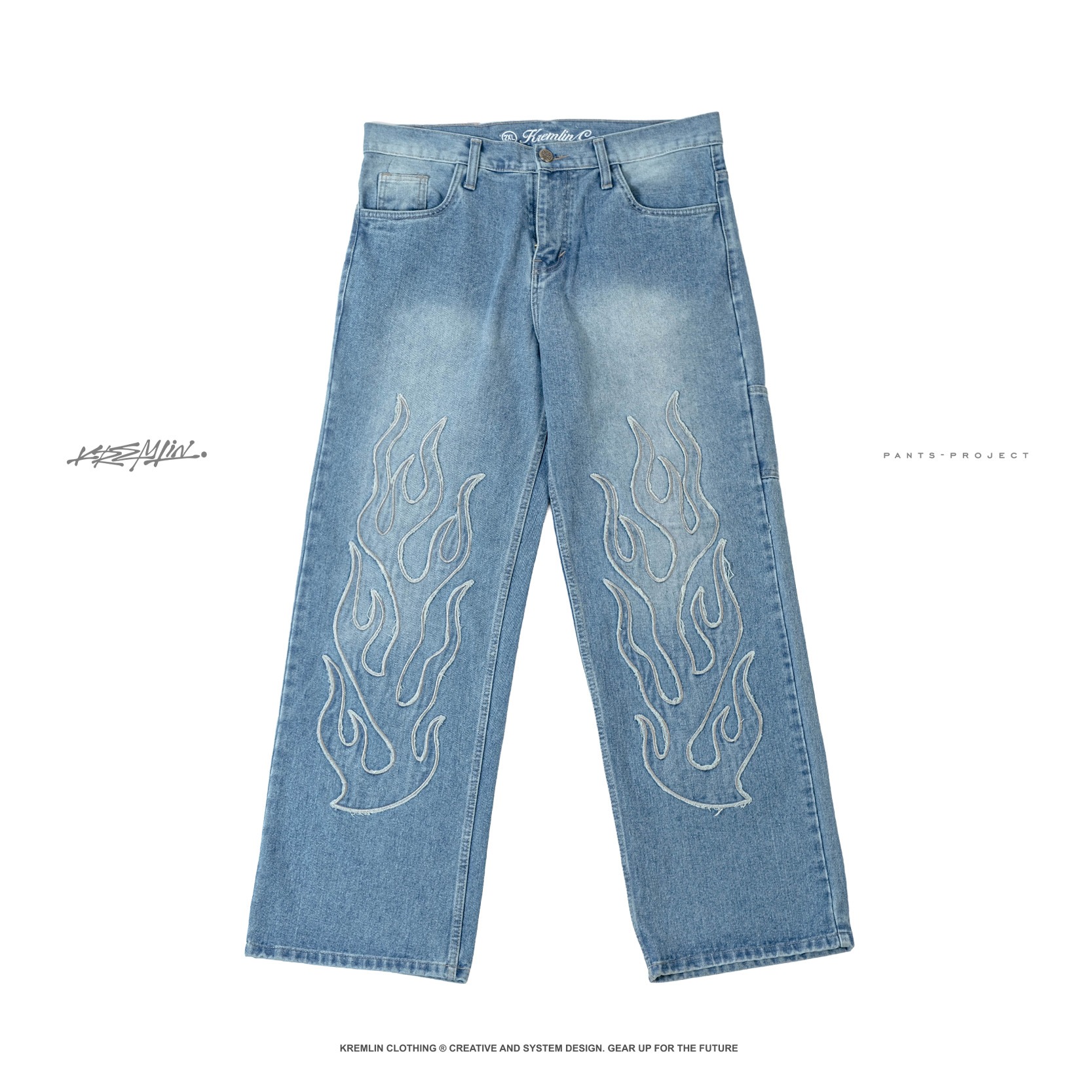 KREMLIN Celana Loose Jeans Denim Wash Sky Blue - BLAME