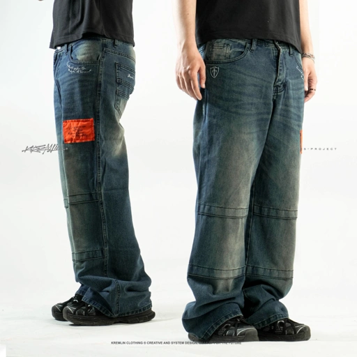 Image of KREMLIN Celana Jeans Loose Denim Wash - BLODIA - Blue