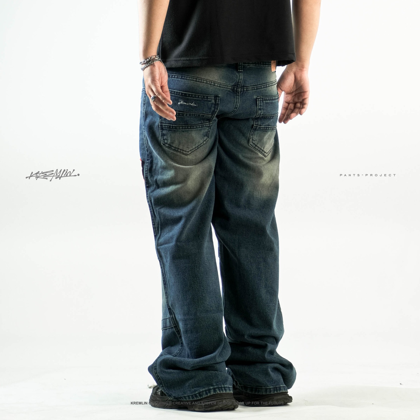 KREMLIN Celana Jeans Loose Denim Wash - BLODIA - Blue