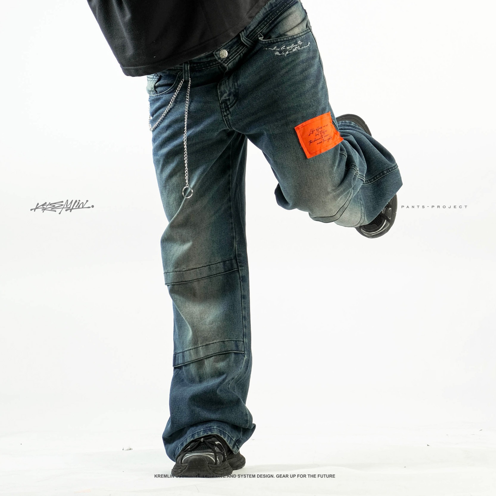 KREMLIN Celana Jeans Loose Denim Wash - BLODIA - Blue