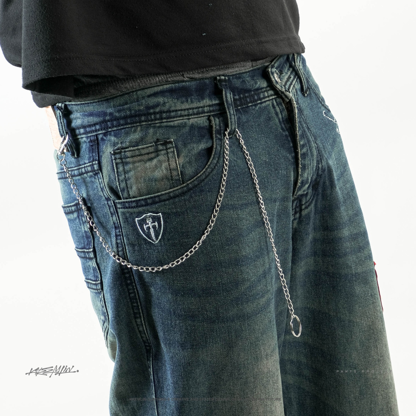 KREMLIN Celana Jeans Loose Denim Wash - BLODIA - Blue