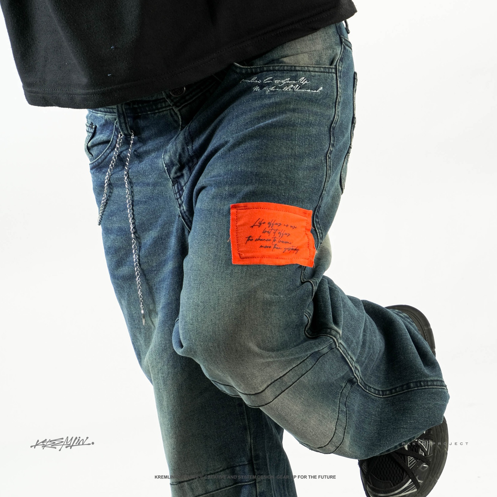 KREMLIN Celana Jeans Loose Denim Wash - BLODIA - Blue