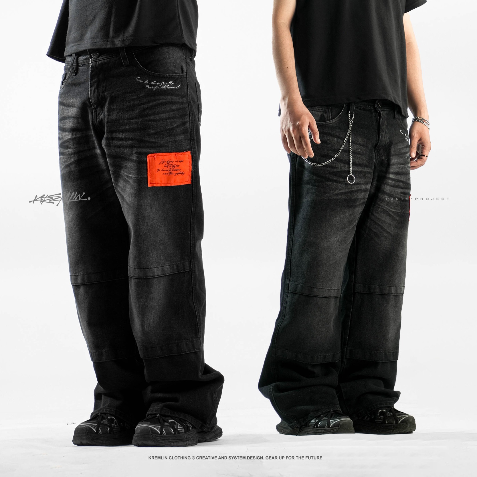 KREMLIN Celana Jeans Loose Denim Wash - BLODIA - Black