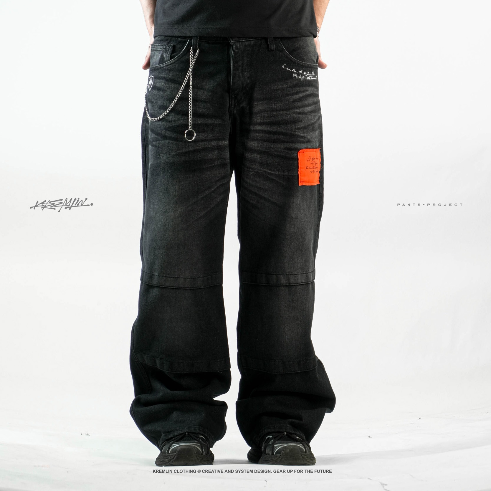 KREMLIN Celana Jeans Loose Denim Wash - BLODIA - Black