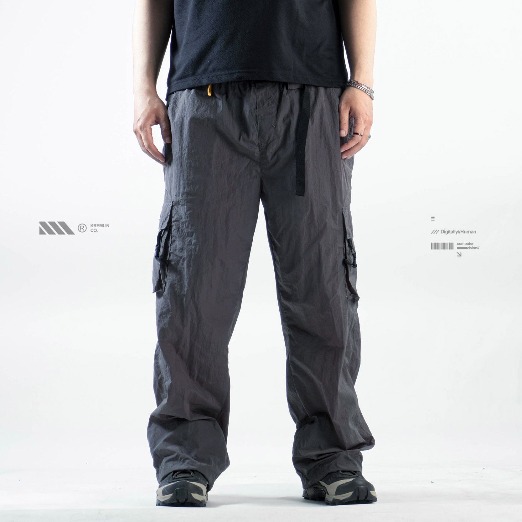 KREMLIN Long Cargo Nylon Cringkle - Dark Grey - Chronos