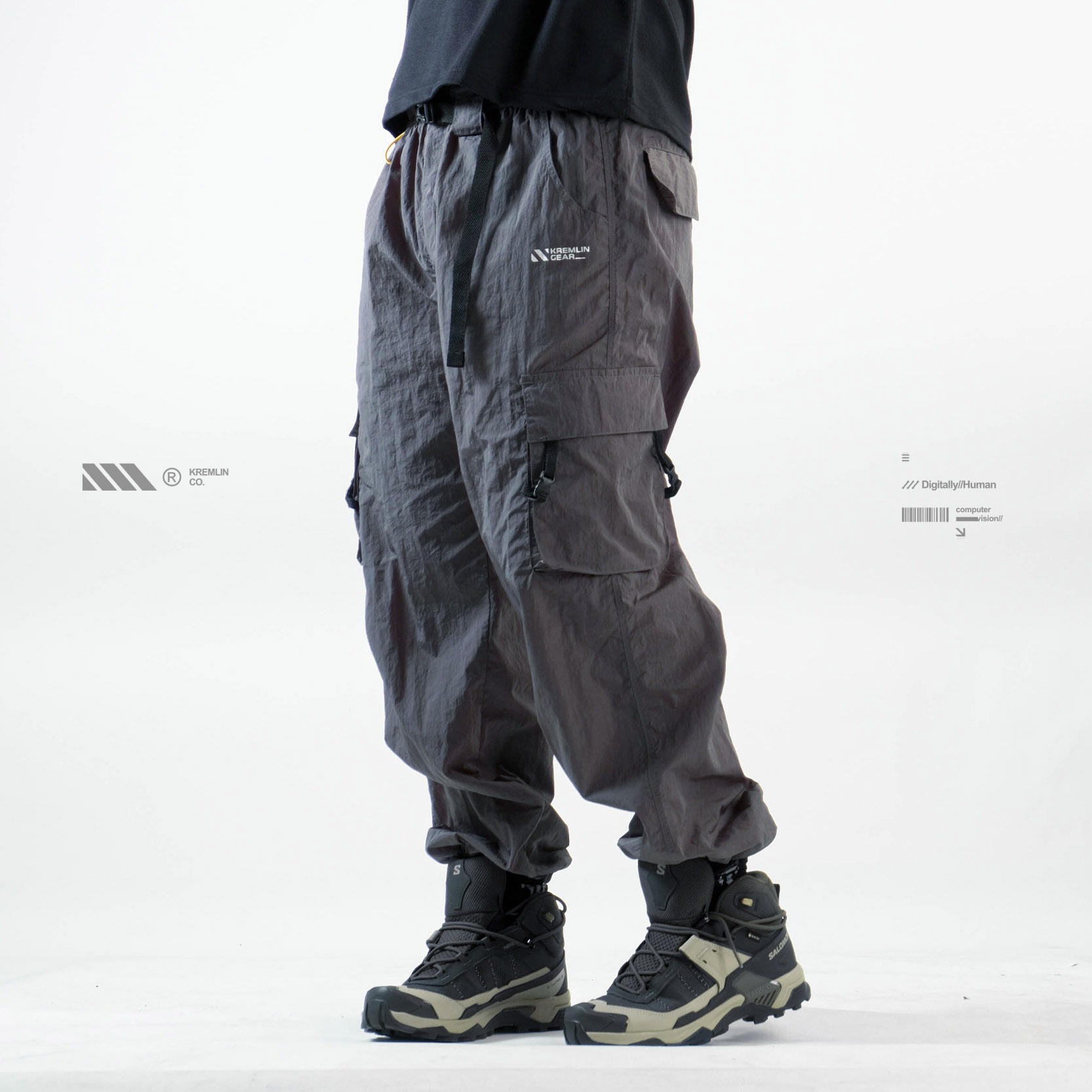 KREMLIN Long Cargo Nylon Cringkle - Dark Grey - Chronos